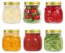 Solidchoice - Set de 6 bocaux en verre avec couvercle, 300ml pour le stockage des aliments