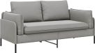 vidaXL 2-Zits Sofa Lichtgrijs Fluweel 188 x 81 x 89 cm