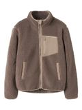 NAME IT Fleece jas 'NKNMattia' bruin / cappuccino