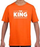 Bellatio Decorations The King T-shirt Oranje Kids 140/152