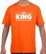 Bellatio Decorations The King T-shirt Oranje Kids 140/152