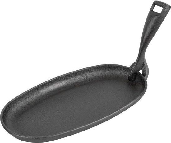 Olympia Gietijzeren Ovaal Pan - 24cm - Zwart