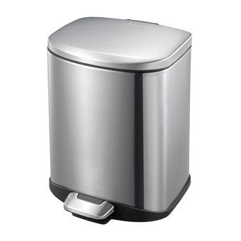 EKO Della Step Bin - 6 liter - Mat RVS