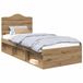 vidaXL Bedframe Ambachtelijk Eiken Massief Grenenhout 90 x 200 cm
