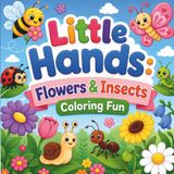 Little Hands: Flowers & Insects: A Fun Nature Coloring Book for Kids Ages 4–8 Featuring Cute Bugs, Beautiful Flowers, and Easy Coloring Pages