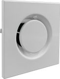 Merkloos Ventilatierooster Vierkant Afvoer Ø 100 Mm, Staal Wit