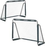 Relaxdays Voetbaldoel Groot - Set van 2 - Kinderen - Volwassenen - 110 x 150 cm - Metaal