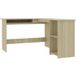 Bureau en L-forme bois d'ingénierie chêne Sonoma