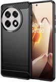 Techsuit Hoesje geschikt voor OnePlus 13R - Carbon Silicone Back Cover - Zwart
