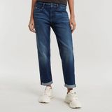 G-Star Kate Boyfriend Wmn Dames Jeans Katoen Elastaan Boyfriend Fit Casual Vrouwen Regular Waist Rits Knopen Effen Blauw Worn in Stratos 25/34