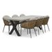 BUITEN living Lyon/Lucca Lyon/Lucca dining tuinset | 6 personen | polystone + wicker | 250cm