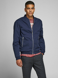 Jack & Jones JJERUSH BOMBER NOOS Heren Bomberjack - Maat L - Navy Blazer