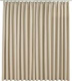 vidaXL Gordijn verduisterend met haken 290x245 cm beige
