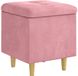 vidaXL Ottoman met opbergruimte Roze 40 x 40 x 45 cm Fluweel