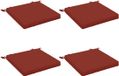 vidaXL - Zitkussens - SOEST - 4 stuks - 100% Polyester - Rood