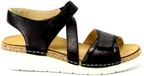 Durea 7431-2099 platte sandalen dames zwart wijdte G maat 38
