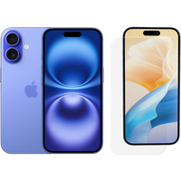 Apple iPhone 16 128GB Blauw + BlueBuilt Screenprotector Glas