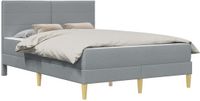 vidaXL Bedframe 140 x 200 cm Lichtgrijs
