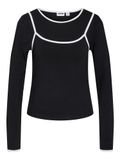 Noisy may Shirt zwart / wit