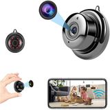 Merkloos / Sans marque Mini Spy Camera - 1080P HD Nachtzicht - Bewegingsdetectie - WiFi & Tweeweg Audio - Voor Beveiliging Thuis, Auto of Buiten - Voor Ouders & Reizigers - Zwart - 1 stuk