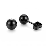 Lundholm 3mm Zwarte Max Oorknopjes Dames Heren Unisex Zwart – Kleine Bol Oorbellen 3 mm – Premium Stainless Steel Stud Earrings – Minimalistische Oorstekers – Tweede Gaatje Oorbellen – Waterproof & Hypoallergeen