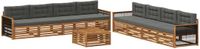 vidaXL Acacia Hout Bank Loungeset Natuurlijk en Antraciet