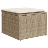 VidaXL 5-delige Loungeset met kussens, poly rattan, beige