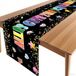 Tafelloper - Decoratie voor schoolstart - Zwart - 180x40cm