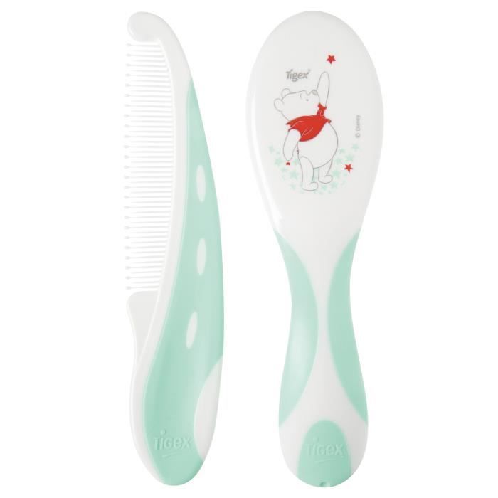 Tigex 3159921022152 - Babyborstel & -kammen - Unisex - 2 stuks - Groen/Wit