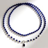 Cavill - Luxe 925 Sterling Zilver Halsketting met 2,73 ct Zambia Amethist - Lapis Lazuli & Hematiet Kralen - Natuurlijke Edelstenen