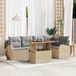 Maison Exclusive - Ensemble de jardin 6 places, beige, en polyrotin