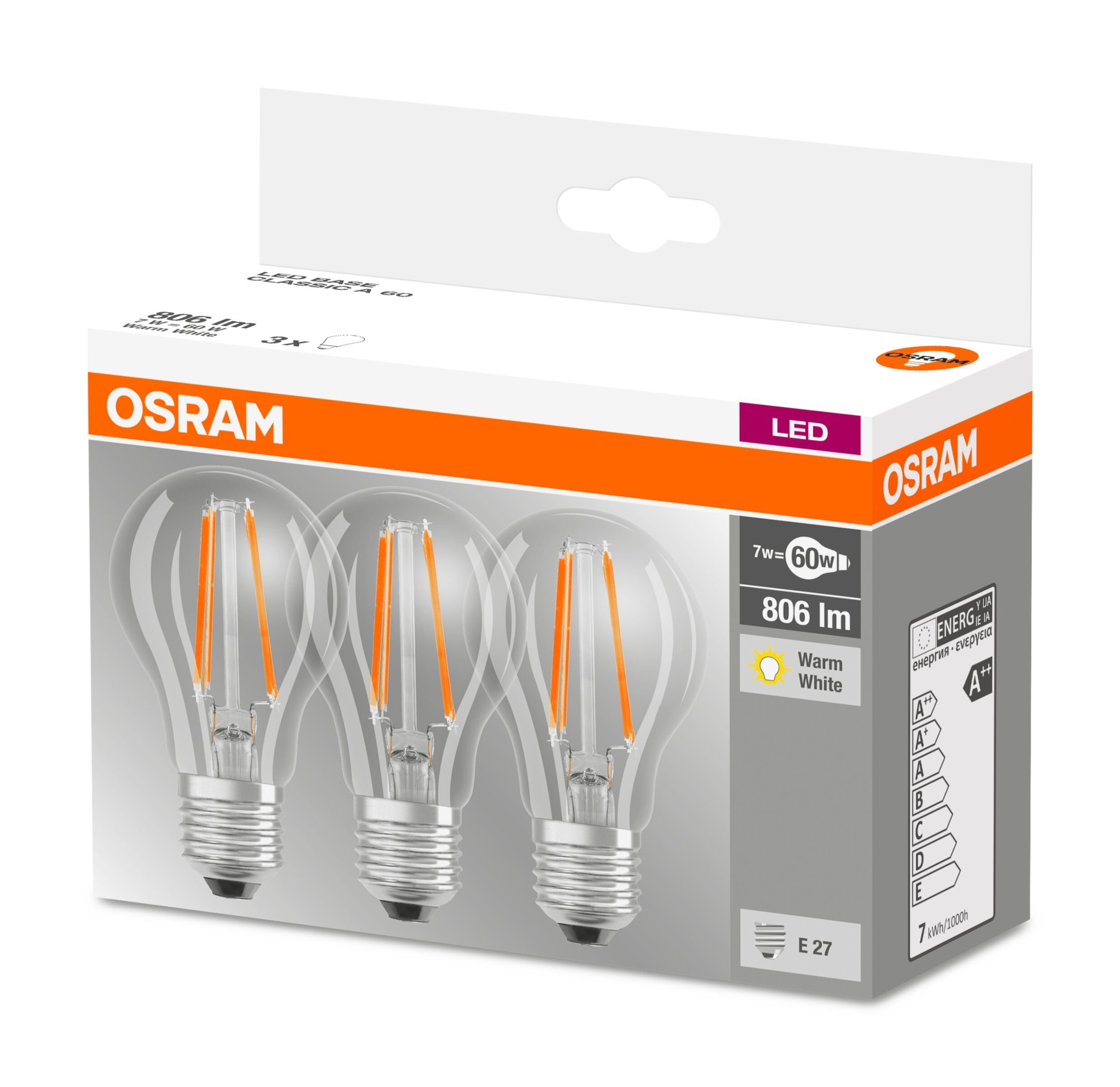 Ledvance E27 LED lamp 7W - Warm White - 806 lumen