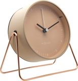 NeXtime Berlin Tafelwekker - Metaal - Roze - 14 x 13 x 7 cm