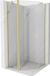 Mexen Mist douchecabine pentagonale avec portes battantes 90 x 90 cm, transparent, or brossé