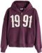 Next Heren EDIT-hoodie met print en rits - Rood