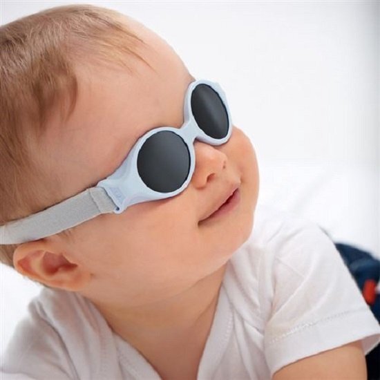 B&#233;aba Hoofdbandbril - Kinderbril - Parelblauw - Zonnebril voor baby&#39;s - 0-9 Maanden