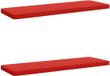vidaXL - 2-delige Bankkussens VUGHT - 2 st - 100% Polyester - Rood
