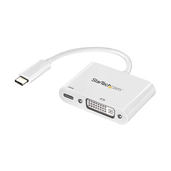 StarTech.com USB-C naar DVI adapter met USB Power Delivery 60W - Wit