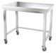 GOLDINOX plan de travail en acier inoxydable de 1200 x 700 mm avec renfort et roulettes, PREMIUM