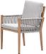Garden Impressions Sardinia dining fauteuil - light teaklook - TPU rope sand - dark sand