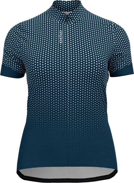 Odlo The Essential Jersey Dames Shirt Blue Wing Teal - White L