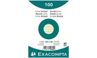 Exacompta 100 Kaarten Gelinieerd Ongeperforeerd in Folie 105x148mm Groen