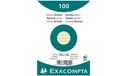 Exacompta 100 Kaarten Gelinieerd Ongeperforeerd in Folie 105x148mm Groen