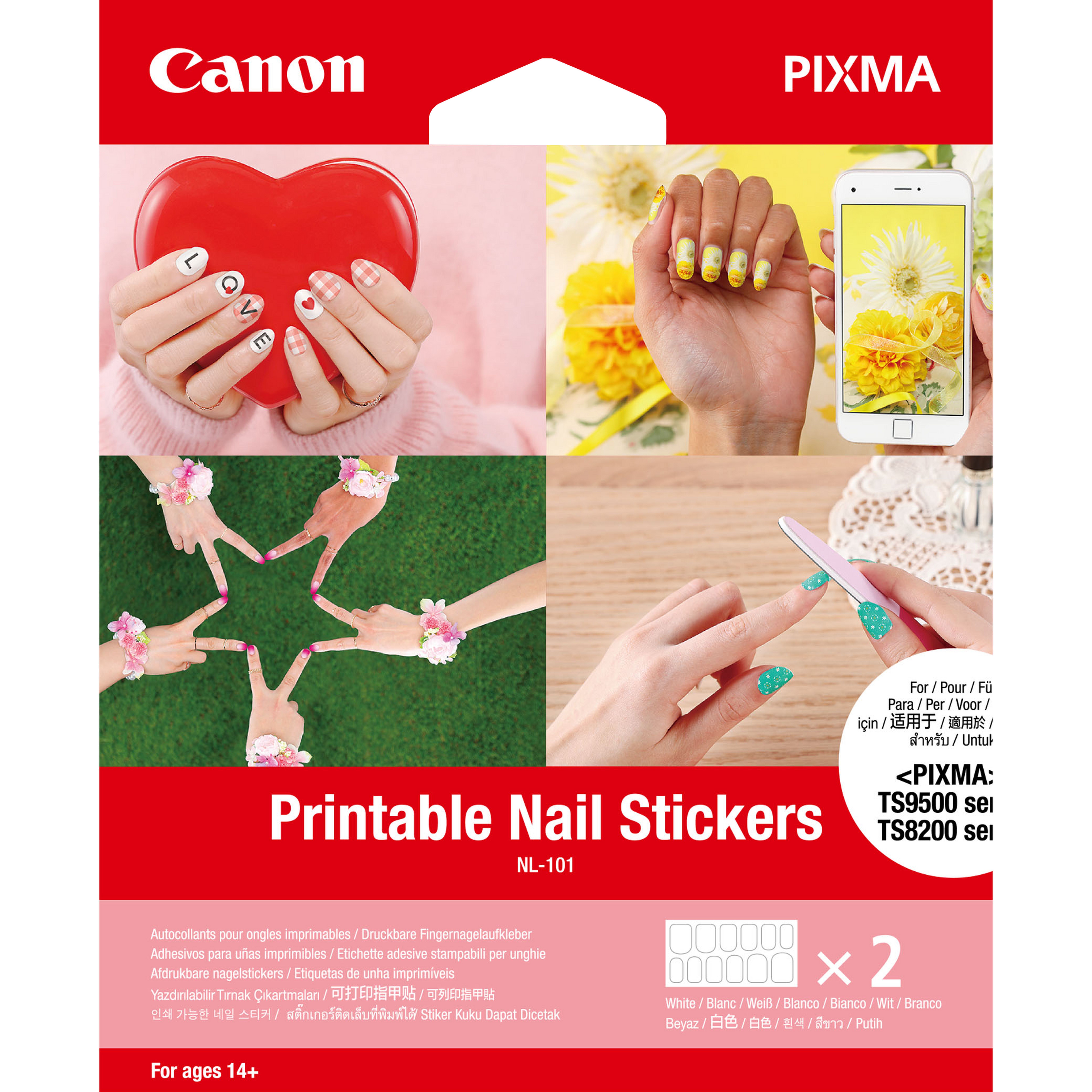 Canon NL-101 Nail Stickers - White - 24 Count