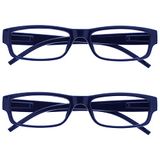Leesbril Blauw Zwart Lichtgewicht Comfortabel Lezers Waarde 2 Stuks Mannen Vrouwen RR32-3 +3,00
