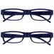 Leesbril Blauw Zwart Lichtgewicht Comfortabel Lezers Waarde 2 Stuks Mannen Vrouwen RR32-3 +3,00