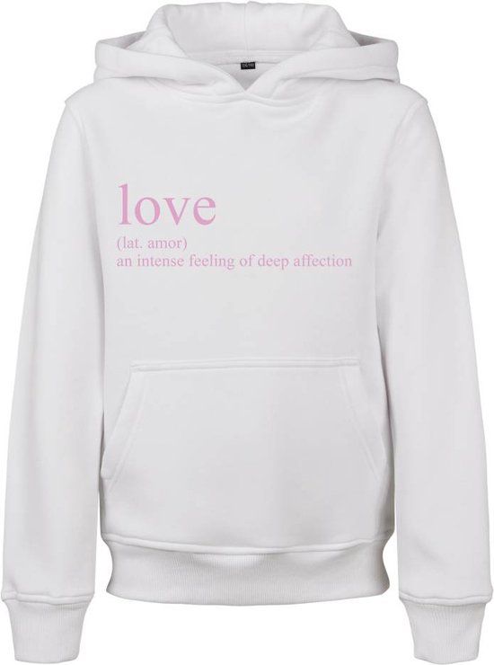 Mister Tee Love Definition Kinder Hoodie - Wit - Maat 122/128 - Unisex