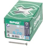 Spax Spaanplaatschroef platverzonken kop RVS pozidriv 6.0x70mm (per 100 stuks)