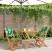 Maison Exclusive - Ensemble de bistrot 3 pièces en tissu à motifs de feuilles et bois massif