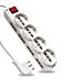 V-TAC Stekkerdoos met schakelaar en kabel, 1,5 m, 8 zijdelingse stopcontacten 10/16 A en 4 fronten, 10/16 A Bipasso Shuko